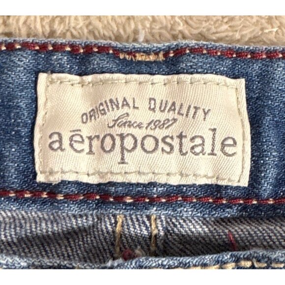 Aeropostale Womens Hailey Flare Denim Jeans Size 9/10 Regular Medium Wash - Picture 5 of 11